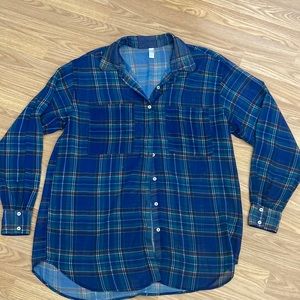 American Apparel Sheer Plaid long sleeve
